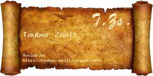 Tauber Zsolt névjegykártya