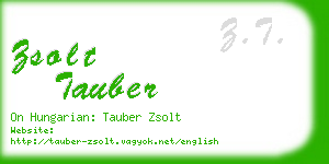 zsolt tauber business card